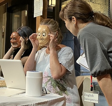 能面体験写真
