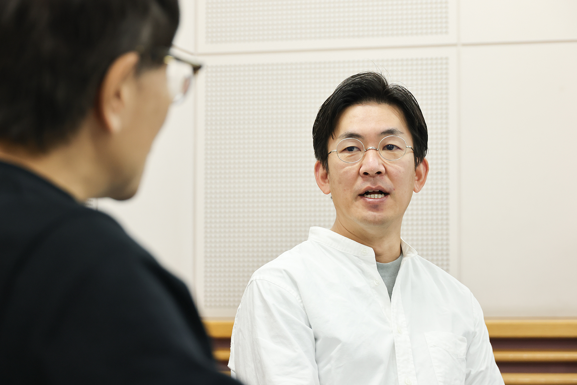 文楽との出会いを語る簑紫郎