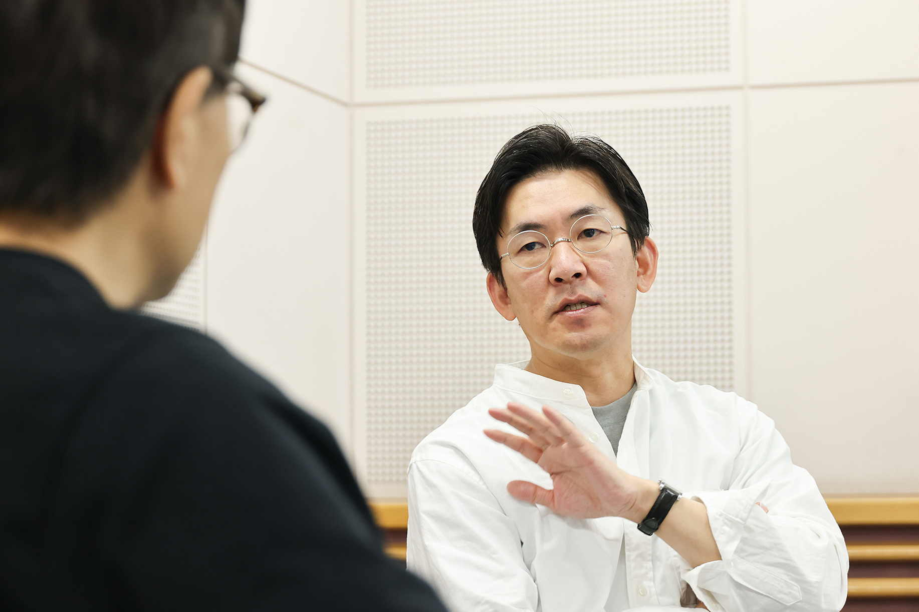 文楽の特色を話す簑紫郎