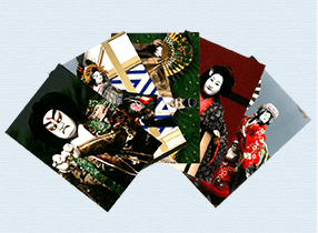 文楽絵はがきＢセット（５枚入）