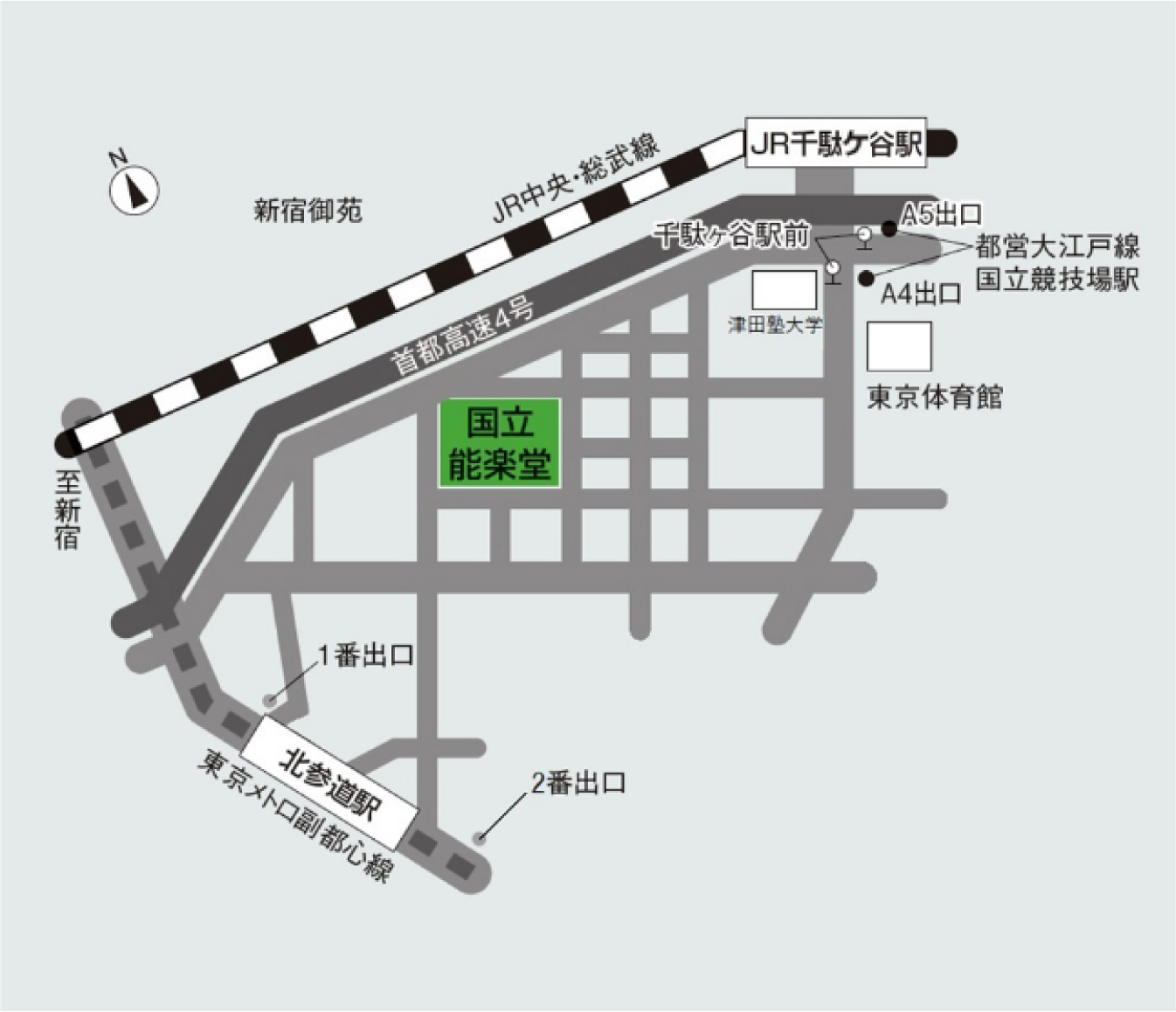 国立能楽堂周辺マップ